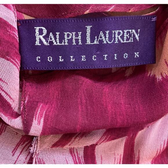 Vintage Ralph Lauren Purple Label Runway Ikat Silk Wrap Dress 1994 Southwestern - Picture 6 of 15